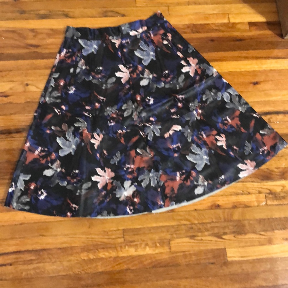 Zara leather skirts with floral details